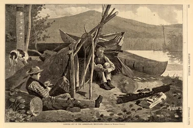 Biakowanie w górach Adirondack, z Harper