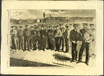 Załoga amerykańskiego statku parowego "Colorado" wysłanego do Bostonu w czerwcu 1861 r.