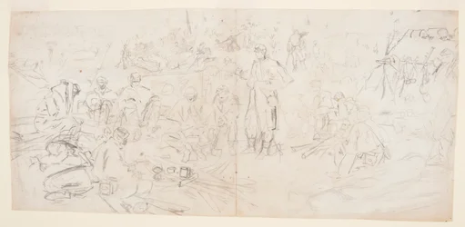 Rysunek "Obozowisko wojskowe", 1862 r.