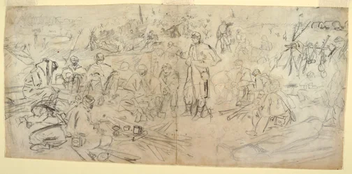 Rysunek "Obozowisko wojskowe", 1862 r.