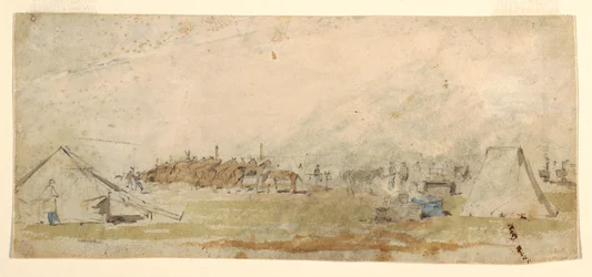 Rysunek, obóz wojskowy, 1862 r.