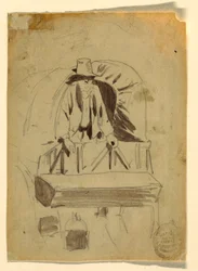 Rysunek przedstawiający tył wozu wojskowego, 1862 r.