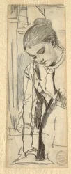 Rysunek, postać kobiety, 1870-80