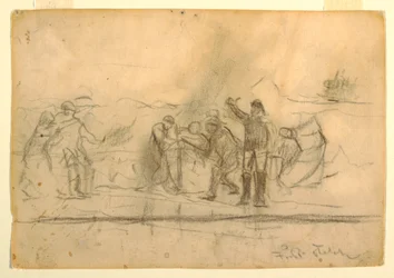 Rysunek, pierwszy szkic do filmu "Wrak", 1885-86