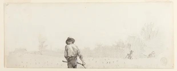 Rysunek Mężczyzna z kosą, ok. 1865 r.