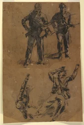 Rysunek, Studia żołnierzy, 1863-65