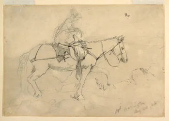 Rysunek, studium do "Bridle Path, White Mountains", 24 sierpnia 1868 r.