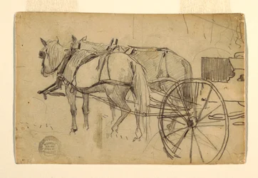 Rysunek, studium do "Wycieczki piknikowej", 1868 r.