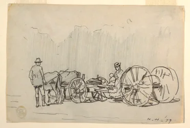 Rysunek, Jarzmo wołów, 1879 r.