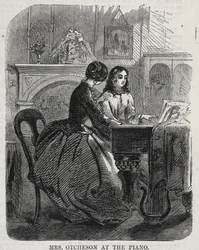 Pani Otcheson przy fortepianie, 1860.