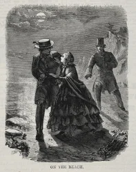 Na plaży, 1860.