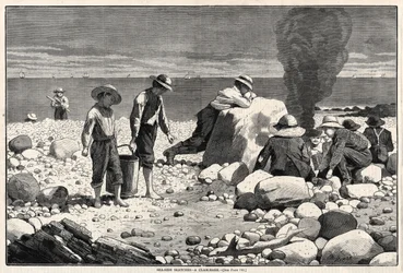 Szkice nad morzem - pieczone małże, 1873.