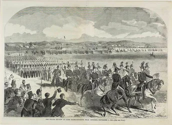 Wielki przegląd w Camp Massachusetts, niedaleko Concord