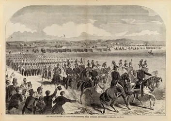 The Grand Review at Camp Massachusetts, Near Concord, 9 września 1859 r., z Harper