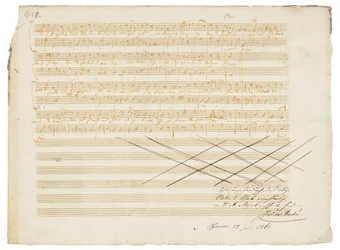 Rękopis muzyczny autograf, Dwa hymny niemieckie, K.343