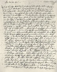 Wolfgang Amadeus Mozart (1756-1791) kompozytor austriacki. Odręczny list do ojca. Wiedeń 6 grudnia 1783