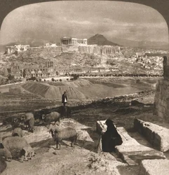Akropol, Ateny, Grecja, 1902.