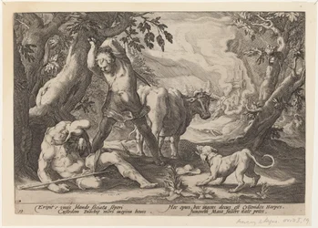 Krajobraz z Merkurym unoszącym miecz, by zabić śpiącego Argusa