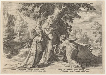 Córki Cecrops otwierają trumnę powierzoną im przez Minerwę