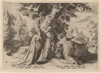 Córki Cecrops otwierają trumnę powierzoną im przez Minerwę