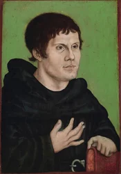 Posthumes Bildnis Martin Luthers (1483-1546) als Augustinermönch Pośmiertny portret Marcina Lutra jako mnicha augustiańskiego