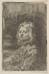 Młody mężczyzna, połowa długości, 1620-69.