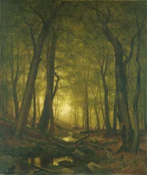 Wieczór w lesie, 1876.