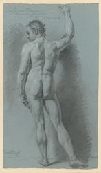 Stojący akt męski, widziany od tyłu (1. nagroda 1774)