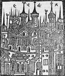 Drzeworyt z Kroniki Anglii, 1497