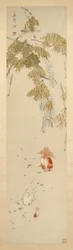 Wisteria i złota rybka 紫藤金魚圖