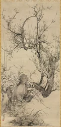 Śliwki, bambus i orchidea, 1834.