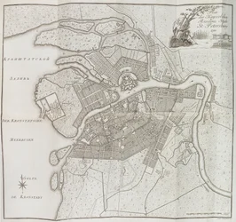 Mapa Sankt Petersburga, 1790.