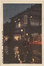 Dwanaście scen z Tokio: ulica Kagurazaka po nocnym deszczu (Tôkyô jûni dai: Kagurazaka-dôri, ugo no yoru),