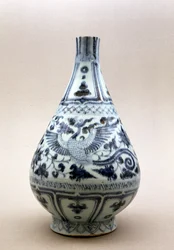 Wazon niebiesko-biały, dynastia Yuan (1206-1368) (ceramika)