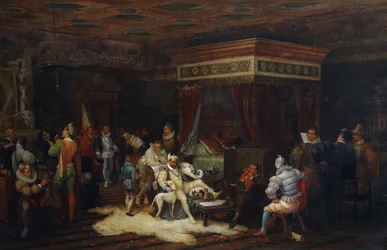 Przybycie księcia de Guise w komnacie króla Henryka III w Fontainebleau, 1861 r