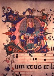 Mszał 515 f.13v Rzeź niewiniątek, z księgi chóralnej wykonanej przed 1449 r. (szczegóły zob. 88910-11)