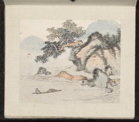 Miniaturowe pejzaże, datowane na lata 1751-54 (album z ośmioma liśćmi; tusz i kolor na papierze)