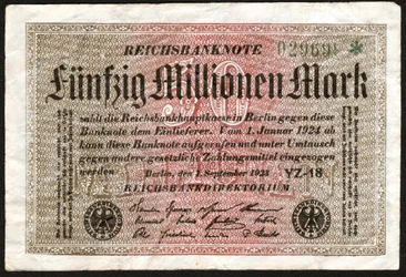 Banknot 50 milionów marek, Niemcy