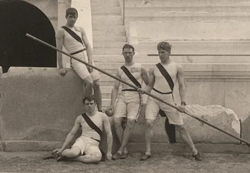 Amerykańscy sportowcy na Letnich Igrzyskach Olimpijskich, Ateny, Grecja. 1896 (zdjęcie)