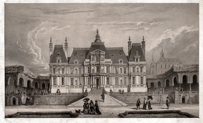 Zamek Maison Lafitte, ok. 1850 (rycina)