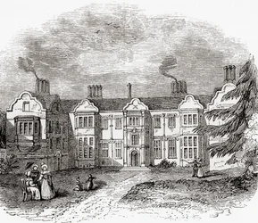 Ladye Place, Hurley, Berkshire, Anglia, widziana tutaj na początku XIX wieku.