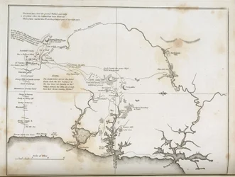Mapa Sydney i okolic, Australia, ok. 1798