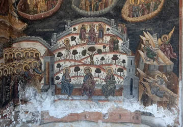 Klasztor (manastirea Cozia). Kościół. Wnętrze. Malowidła ścienne.
