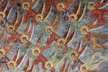 Klasztor (manastirea Sucevita). Kościół. Zewnętrzny. Ściana północna. Malowidła ścienne.