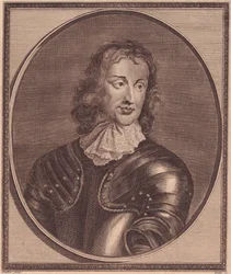 Portret brytyjskiego generała i polityka Johna Lamberta (1619-1684), miedzioryt Johna Goldara (1729-1795) z obrazu Roberta Walkera