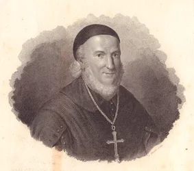 Portret biskupa włoskiego Adeodato Turchi (1724-1803), miedzioryt G Guzziego z obrazu Francesco Viciry