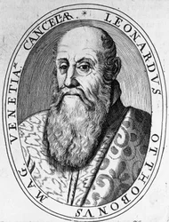 Portret Leonarda Ottoboniego (XVI-XVII w.), Wielki Kanclerz Wenecji, rycina