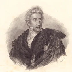Portret historyka sztuki Leopoldo Cicognara (1767-1834), miedzioryt Fusinati z portretu Lippariniego