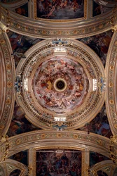 Kościół San Donato. Fresk. Genua. Włochy.
