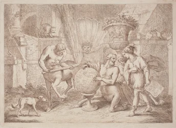 Chiron uczy geografii Achillesa